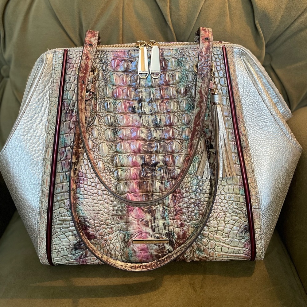Brahmin Camila Tote in Amethyst Celestine- spectacular! Like new!